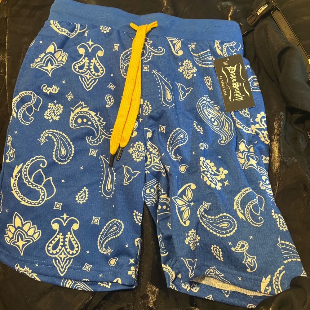 3/$20  Blue Paisley Men's Athletic Shorts